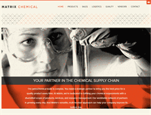Tablet Screenshot of matrixchemical.com